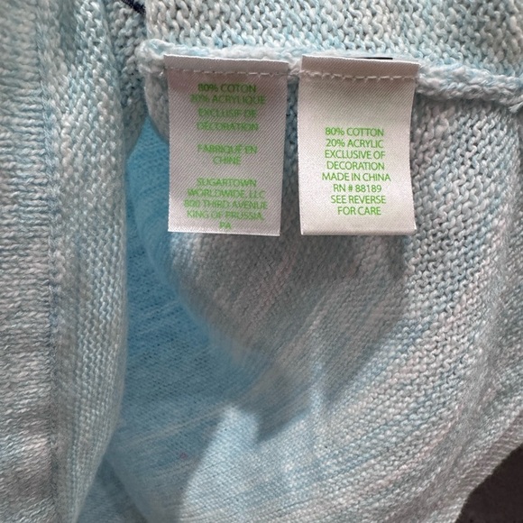 Lilly Pulitzer Blue Crew Neck Sweater with Playful Design - Picture 11 of 14